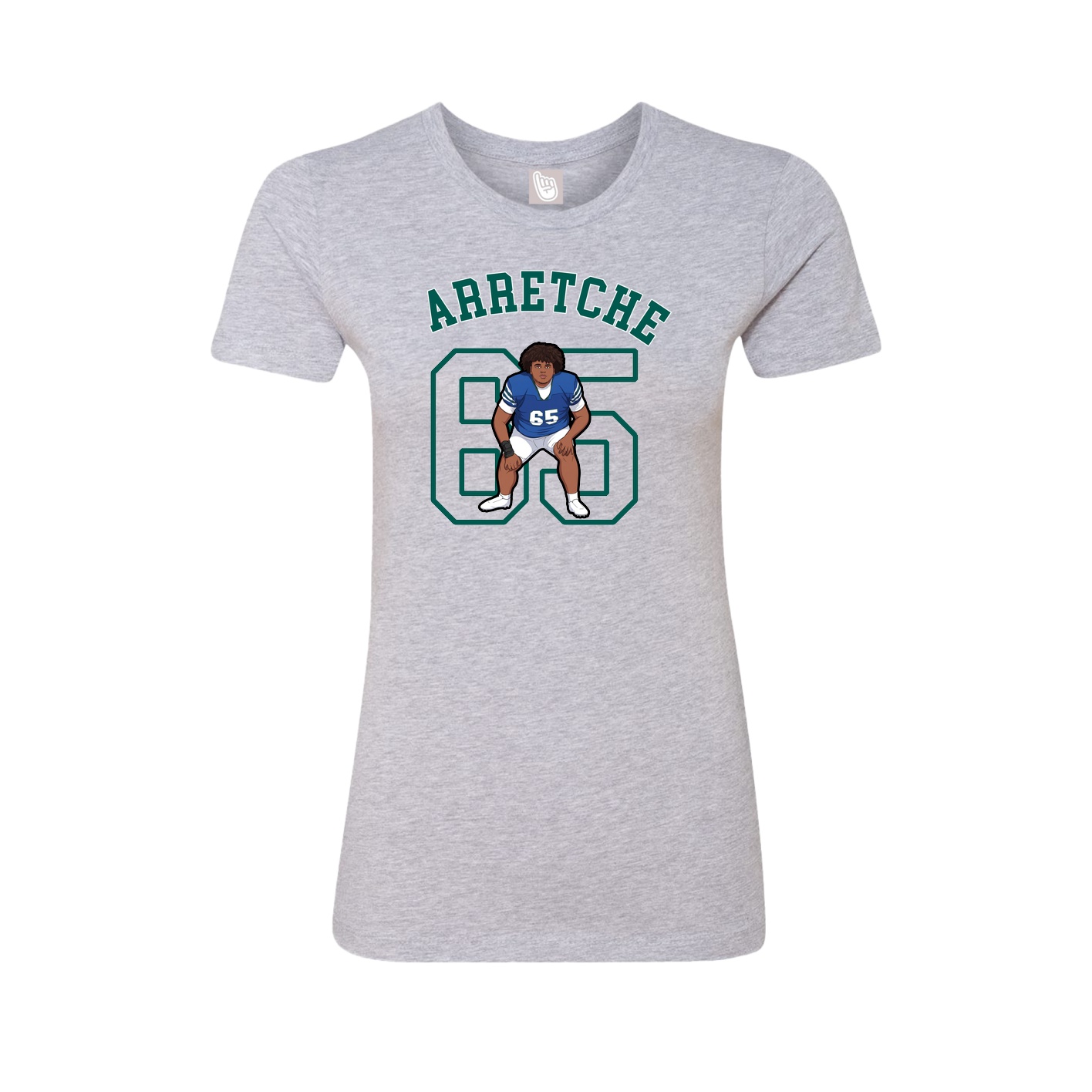 Fitted Women's Tee — Shirsey Arch in Grey