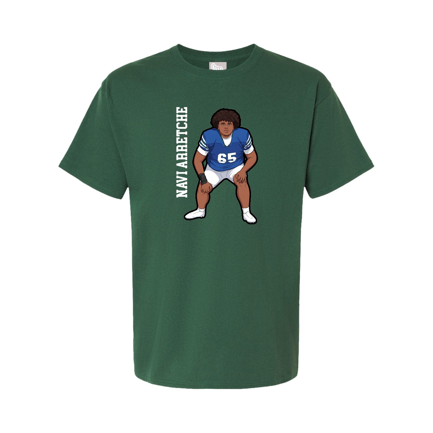 Tee — Name Vertical in Green