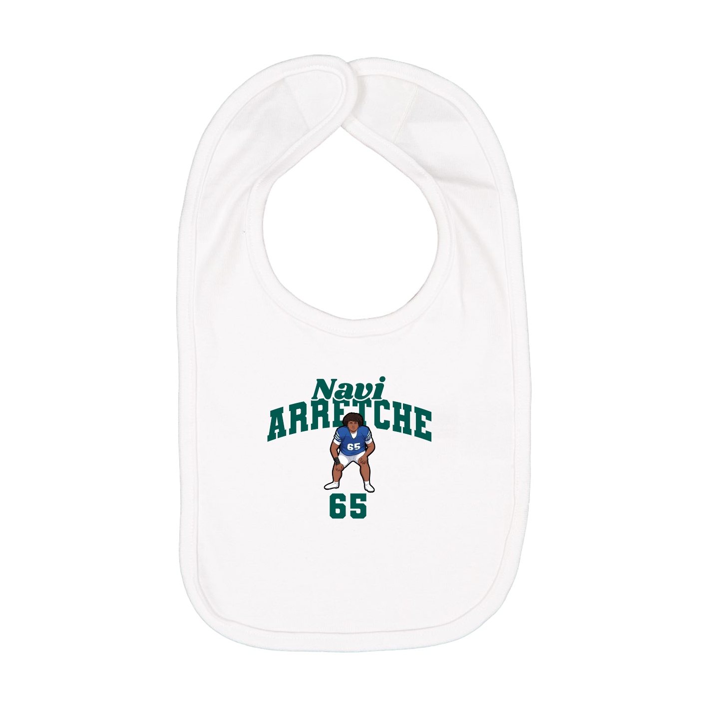 Infant Bib — Signature Arch in White