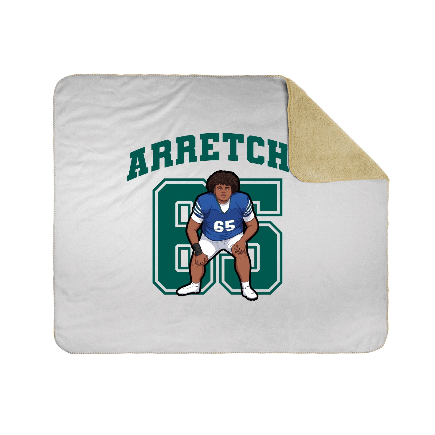 Throw Blanket — Number in White