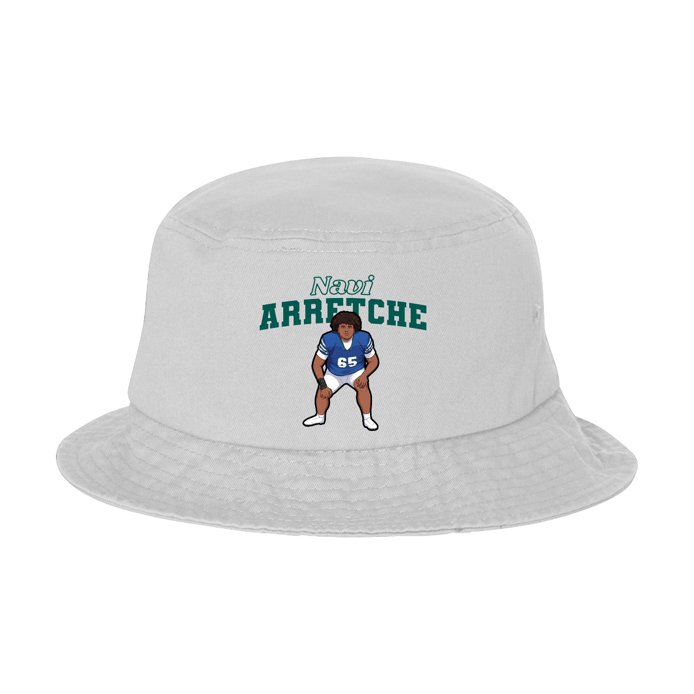 Bucket Cap — Name Arch in White