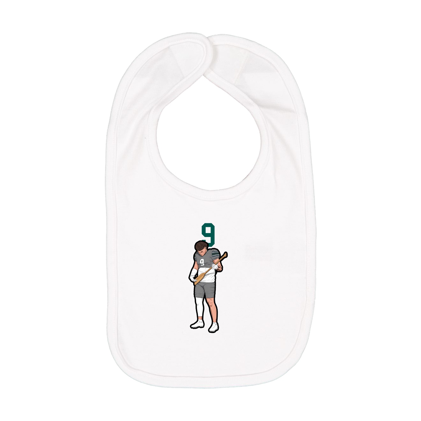 Infant Bib — Number Top in White