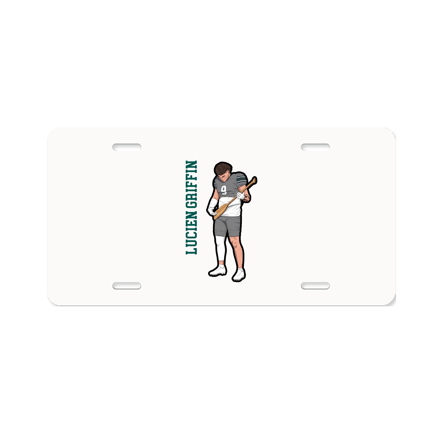 License Plate — Name Vertical in Classic