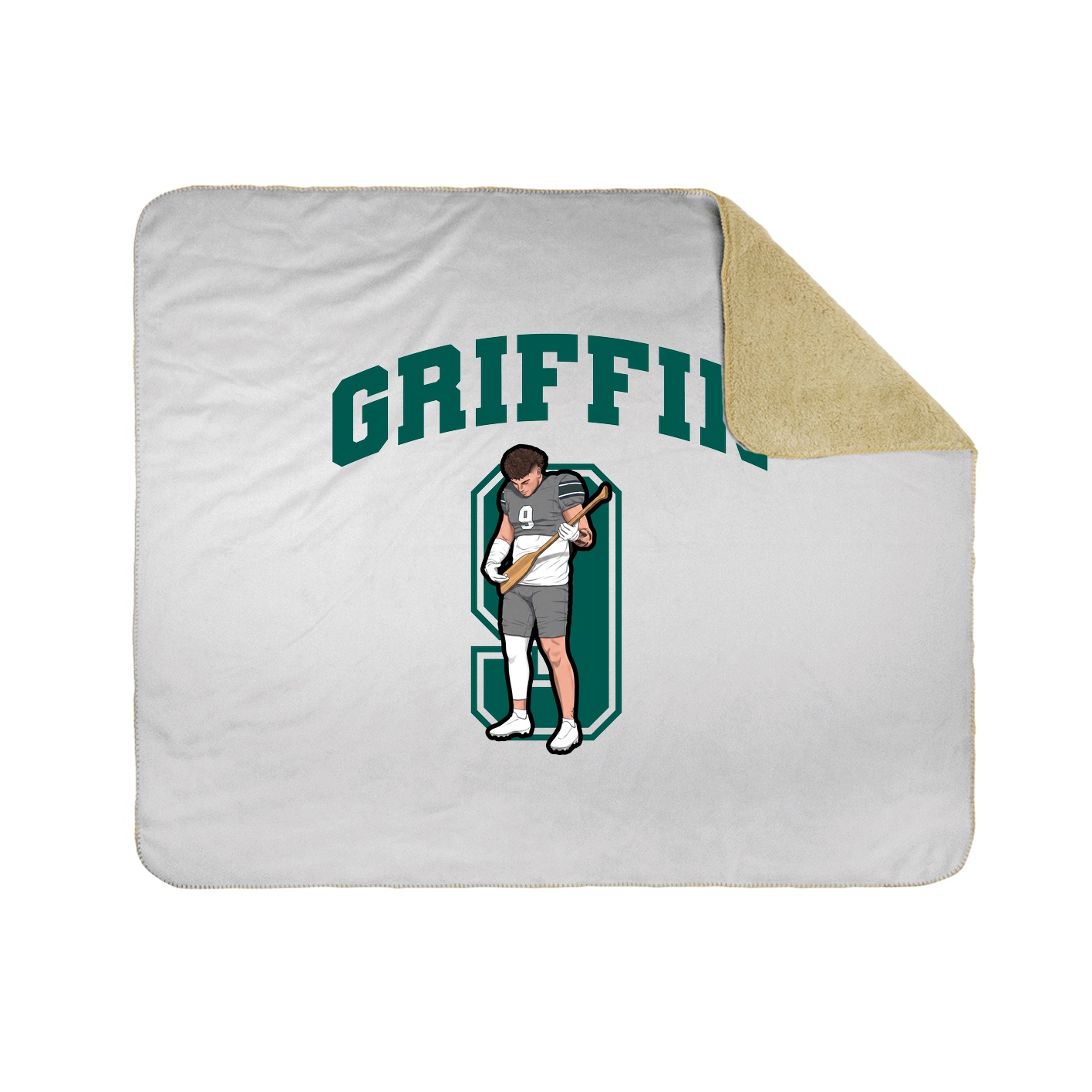 Throw Blanket — Number in White