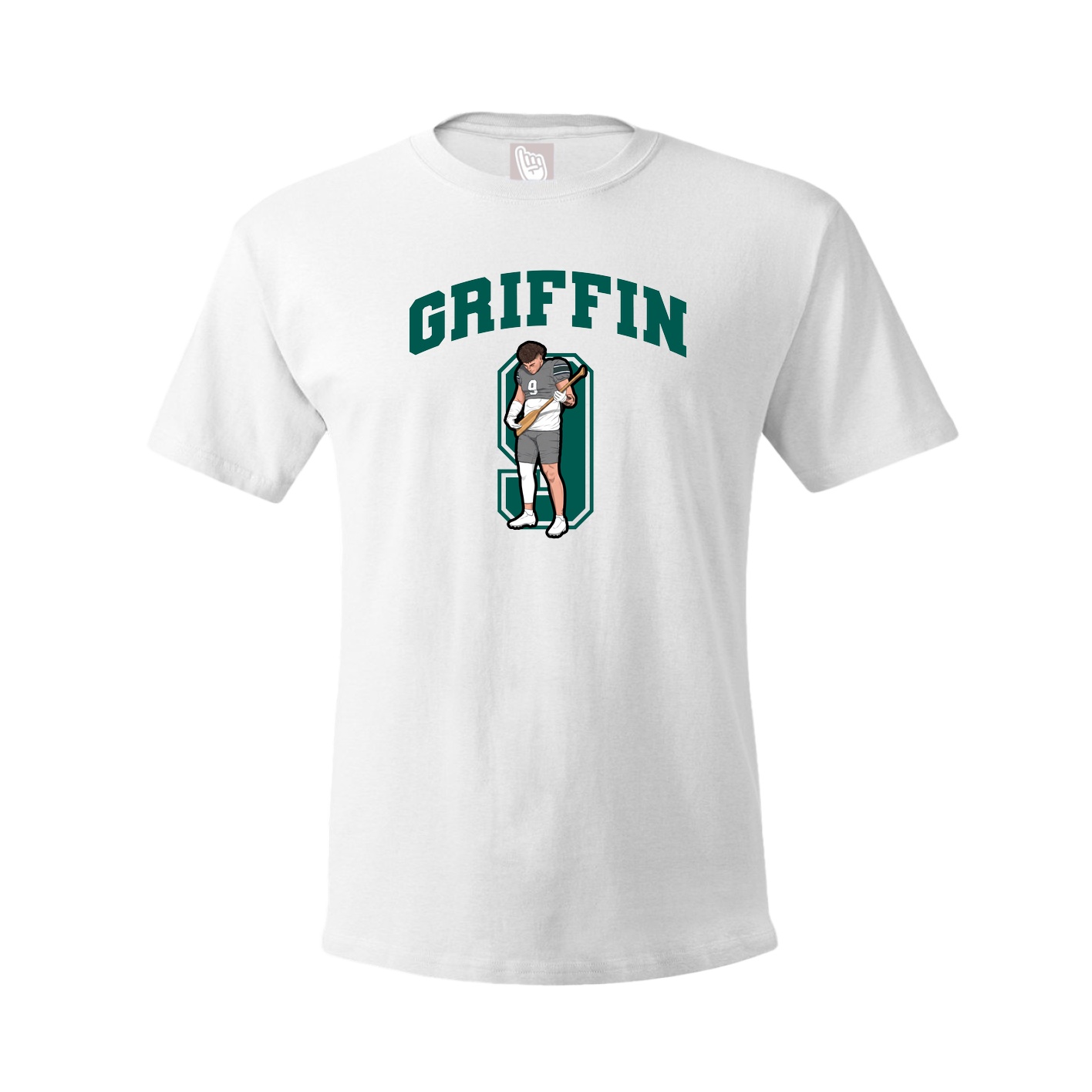 Youth Tee — Number in White
