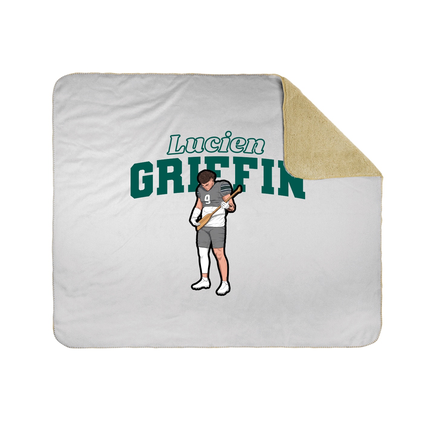 Throw Blanket — Name Arch in White
