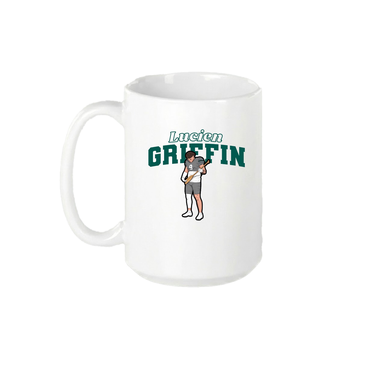 15oz Coffee Mug — Name Arch in White