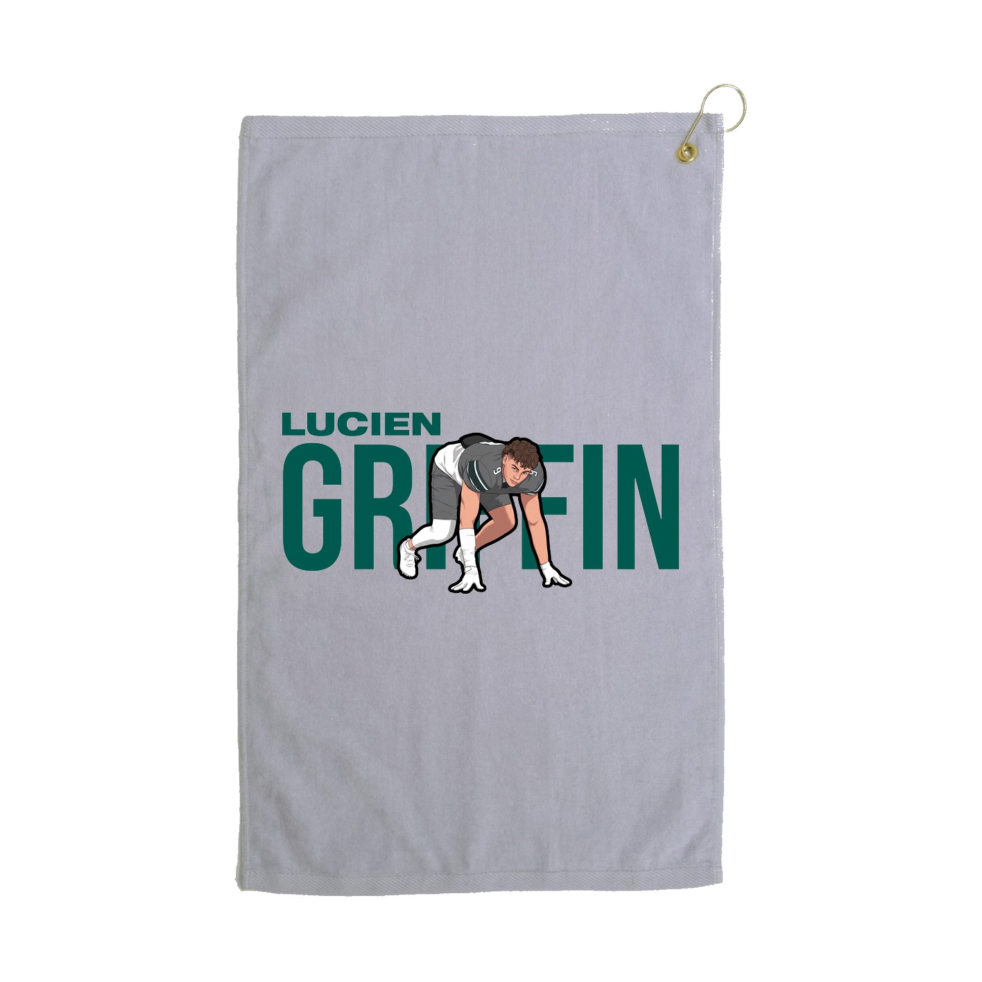 Golf Towel — Player Name in Grey