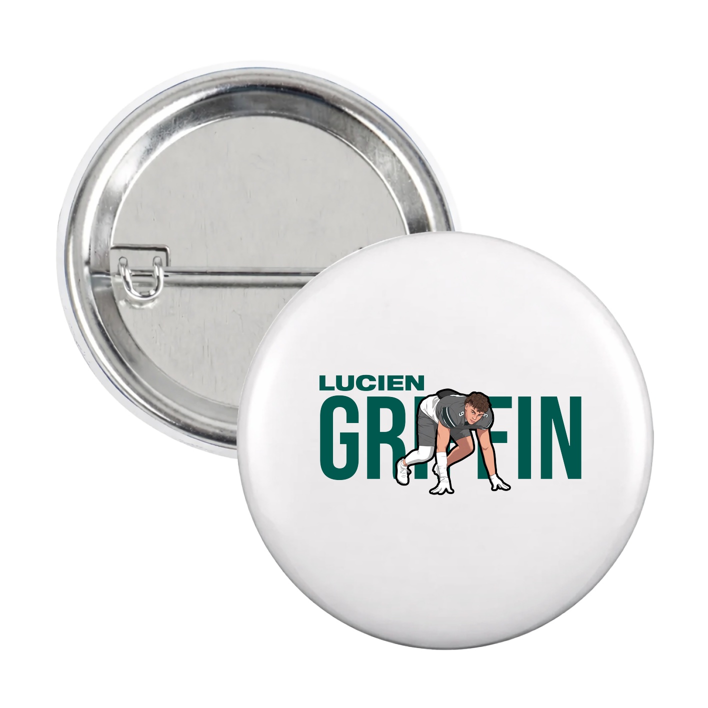 Game Day Button — Player Name in White