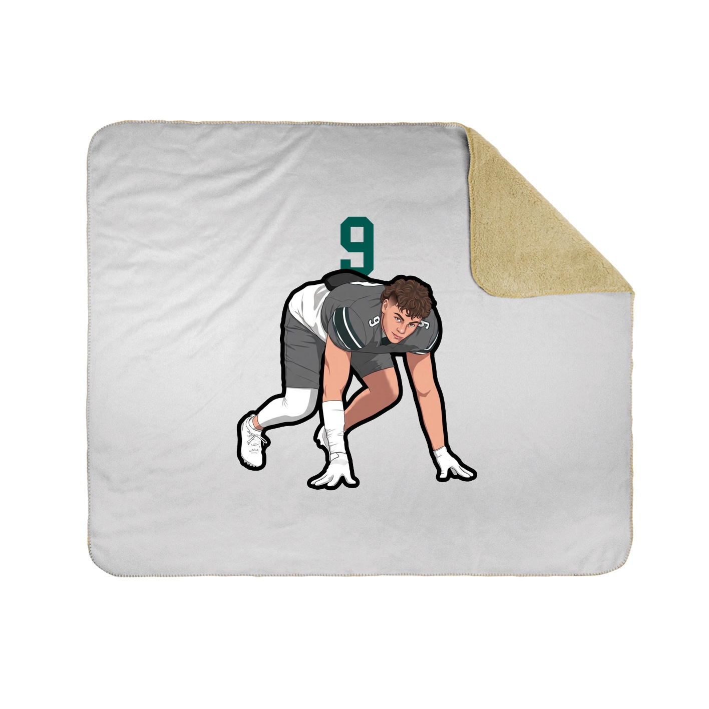 Throw Blanket — Number Top in White
