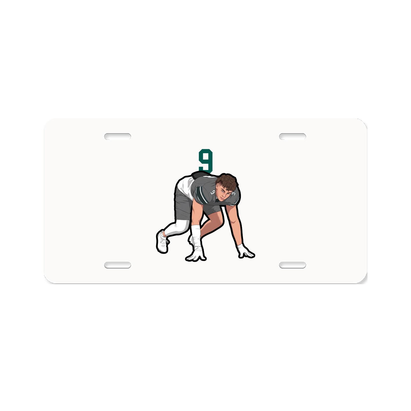 License Plate — Number Top in Classic