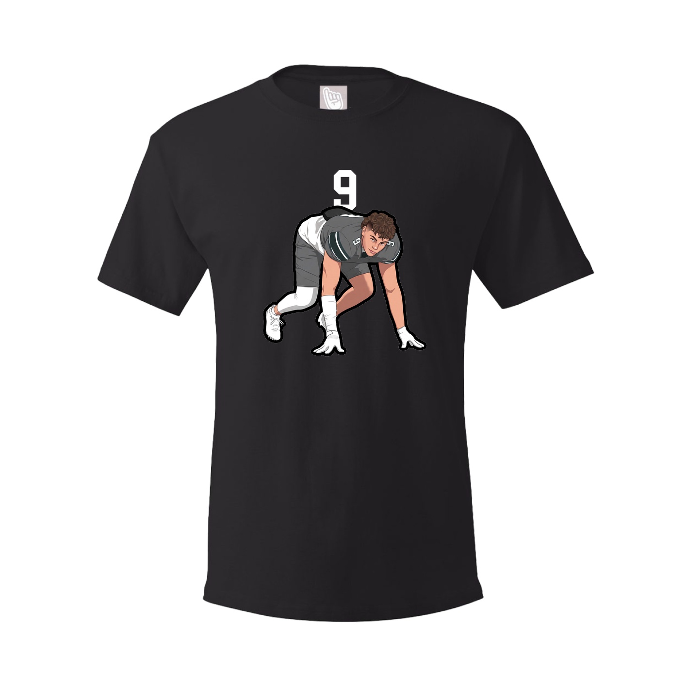 Youth Tee — Number Top in Black