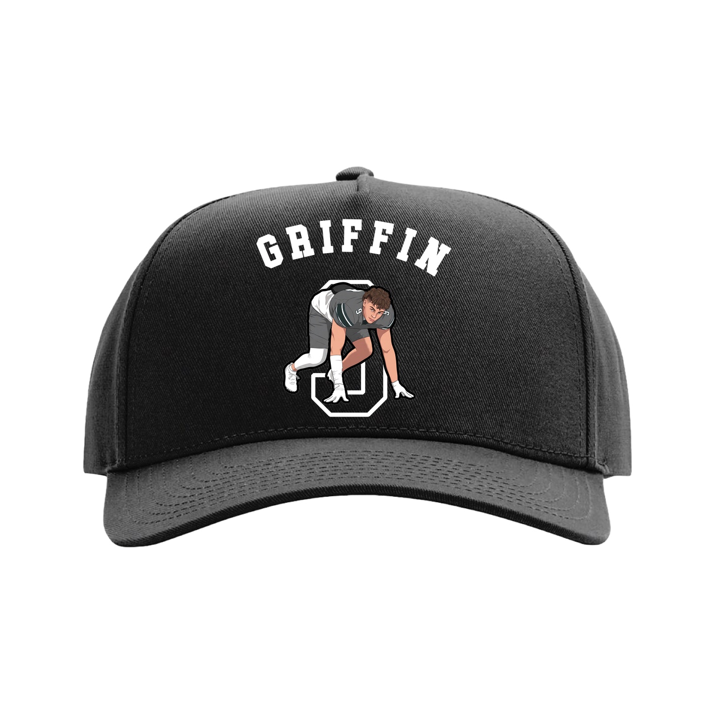 Full Fabric Five-Panel Champ Cap — Shirsey Arch in Black