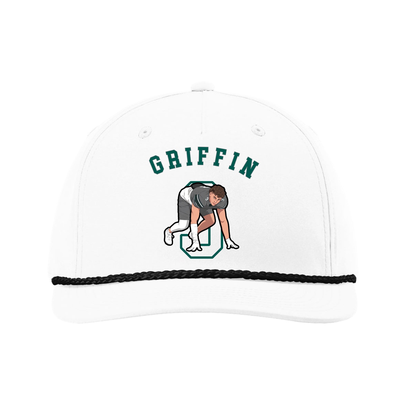 Five-Panel Classic Rope Cap — Shirsey Arch in White