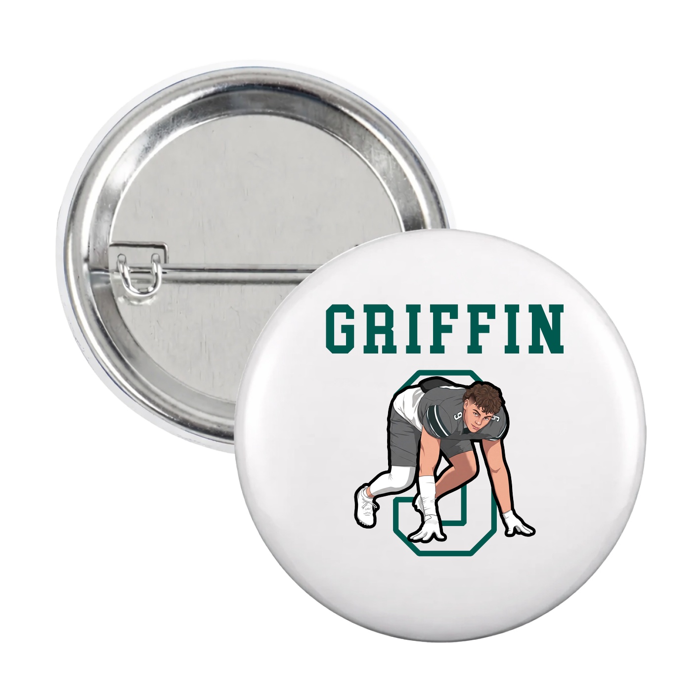 Game Day Button — Shirsey in White