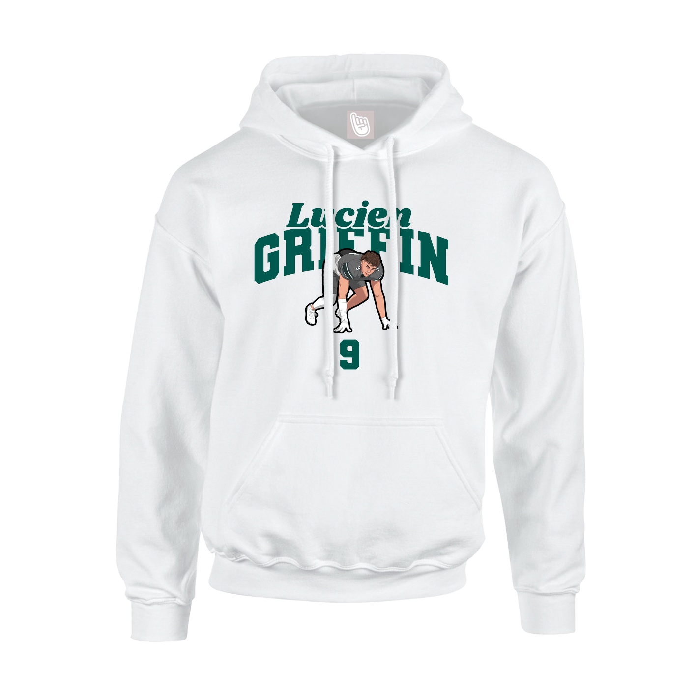 Hoodie — Signature Arch in White