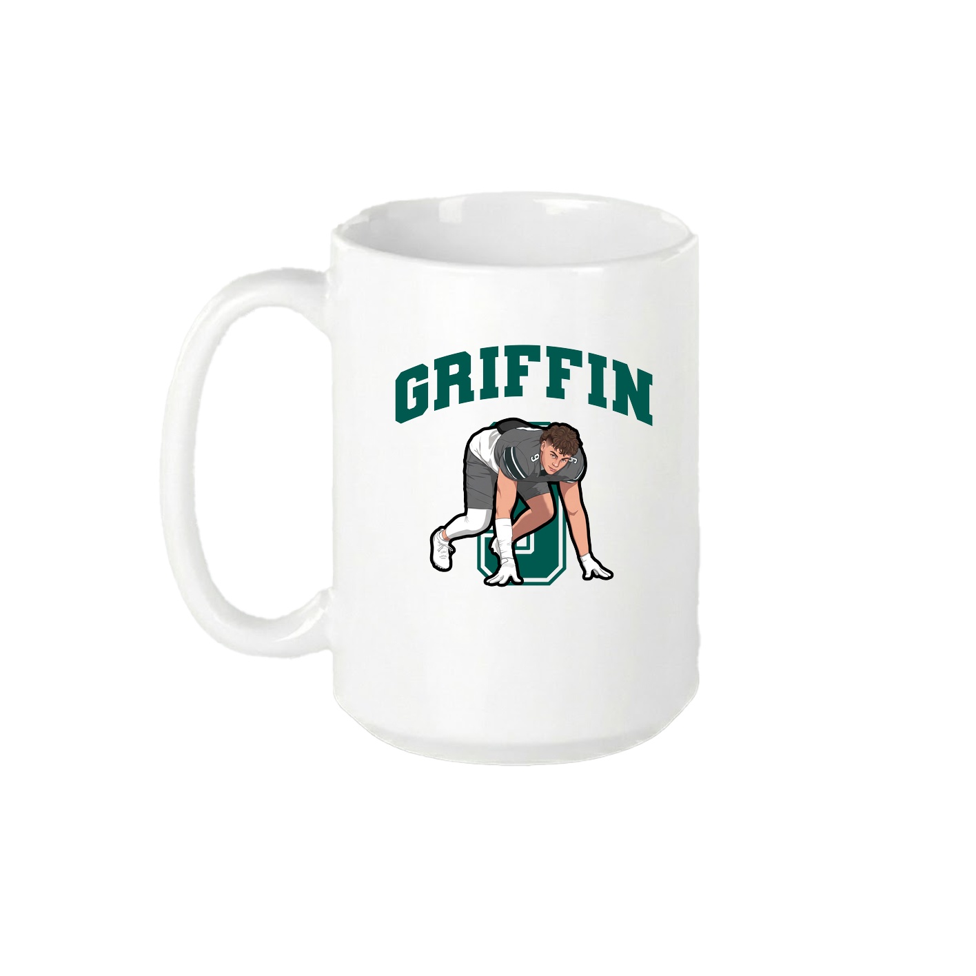 15oz Coffee Mug — Number in White