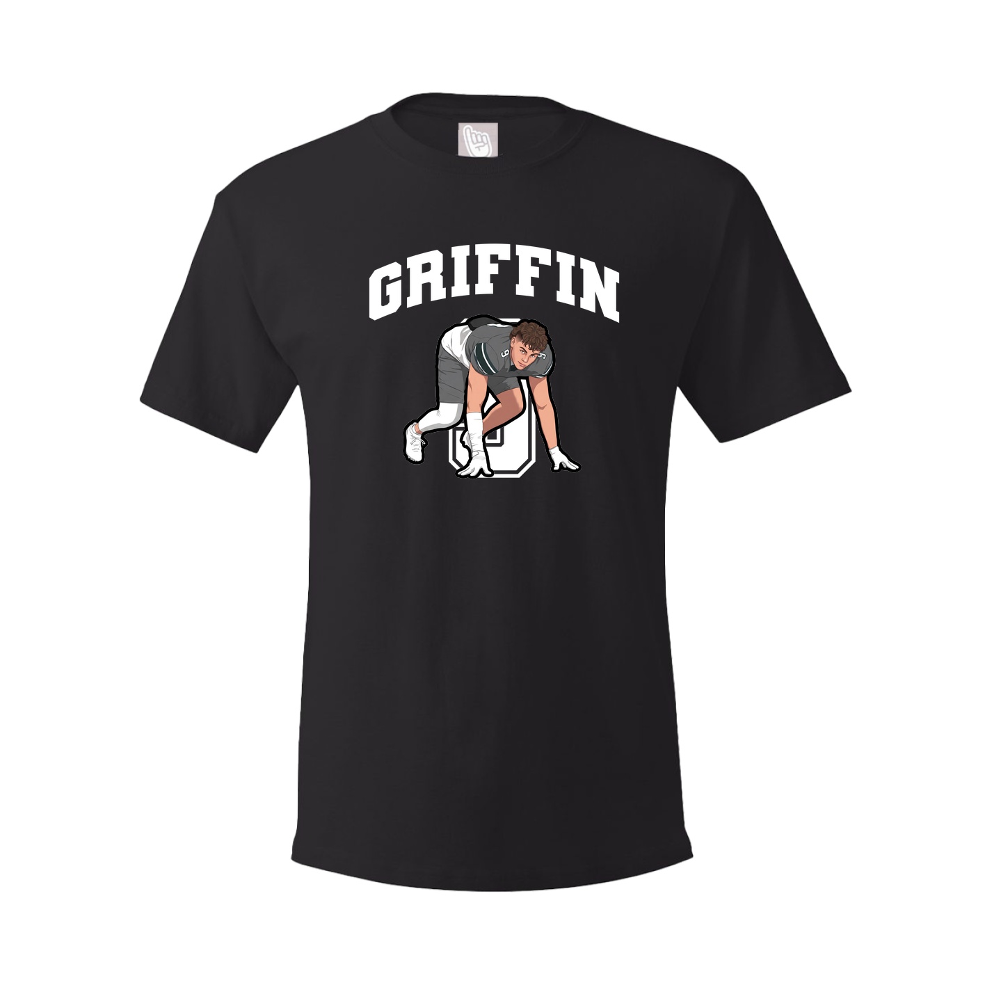Youth Tee — Number in Black