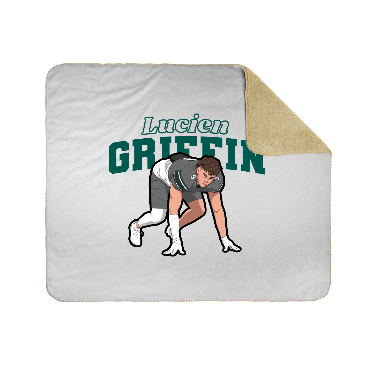 Throw Blanket — Name Arch in White