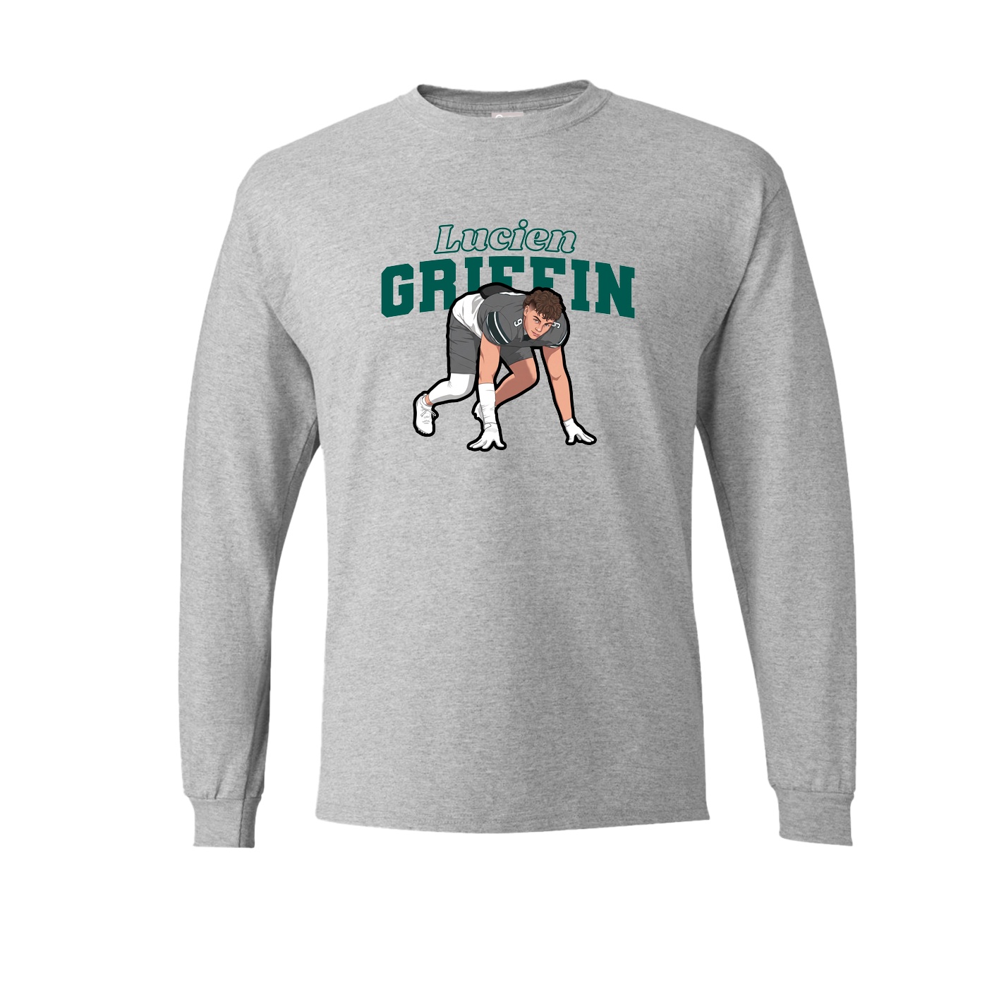 Long Sleeve Tee — Name Arch in Grey
