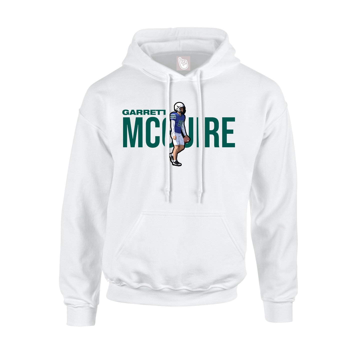 Hoodie — Player Name in White