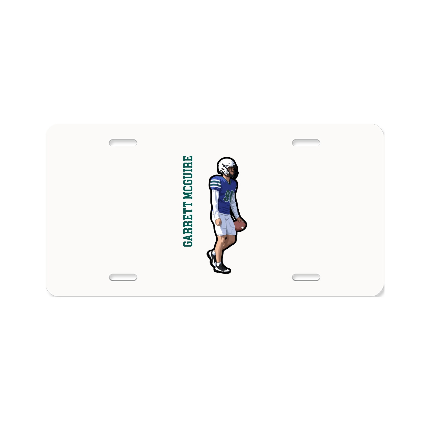 License Plate — Name Vertical in Classic