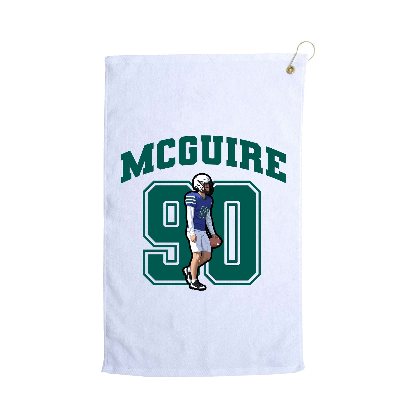Golf Towel — Number in White