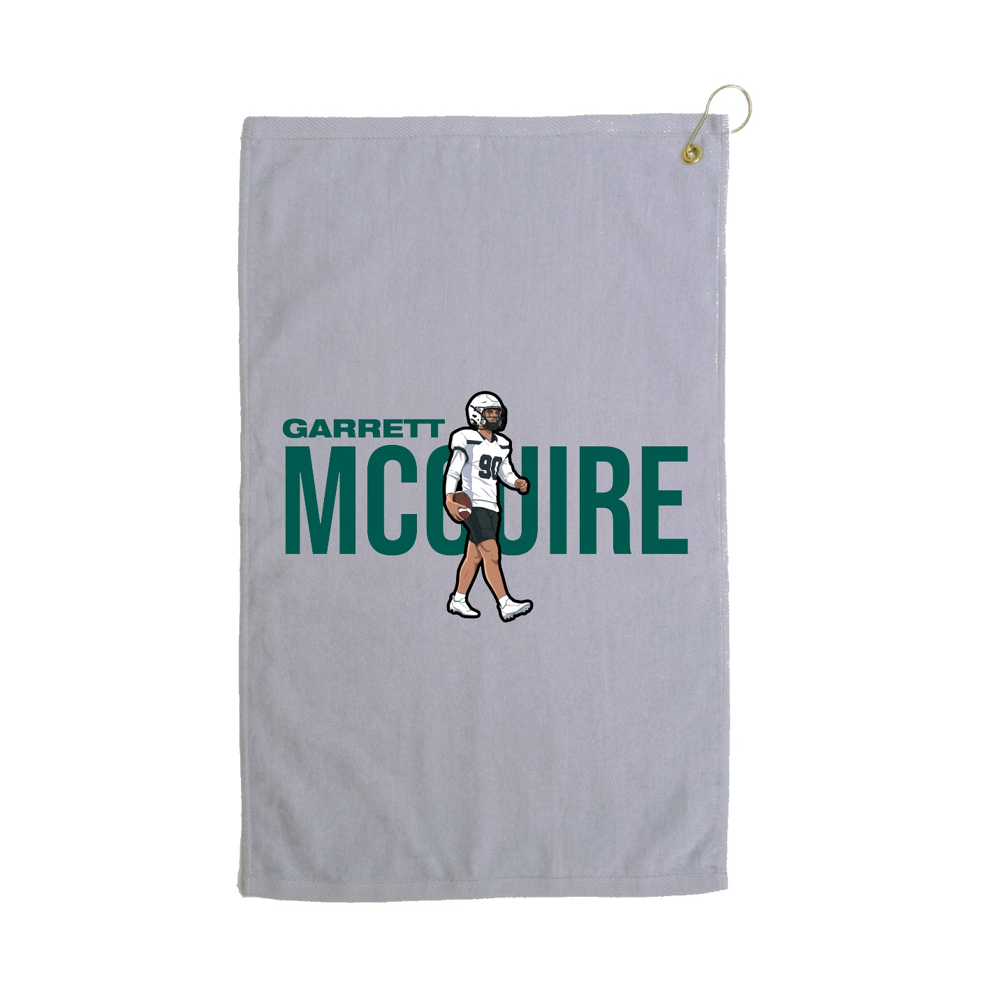 Golf Towel — Player Name in Grey