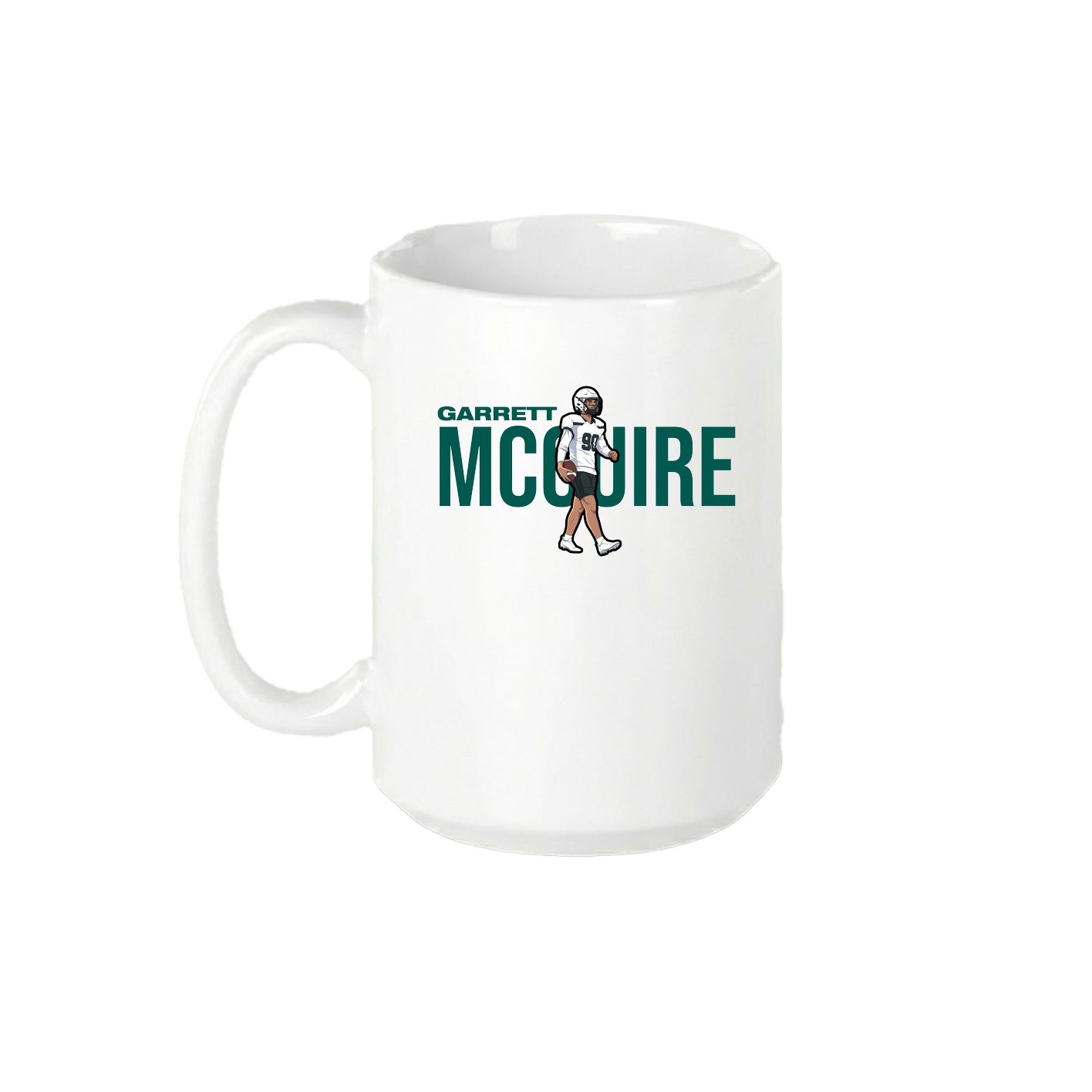 15oz Coffee Mug — Player Name in White