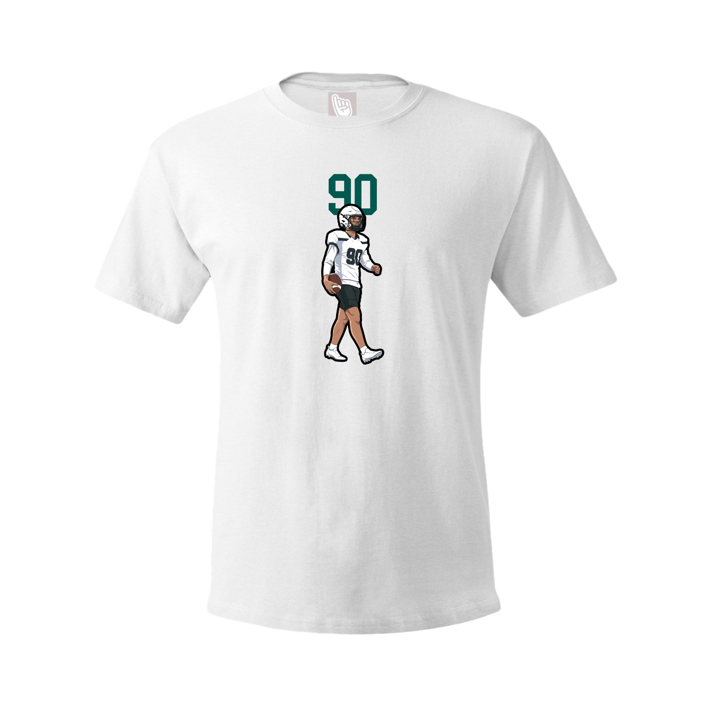 Youth Tee — Number Top in White