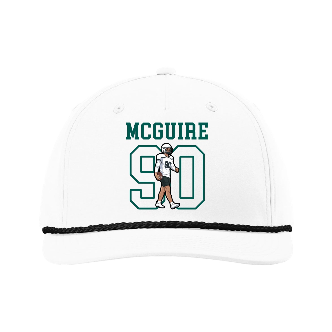 Five-Panel Classic Rope Cap — Shirsey in White