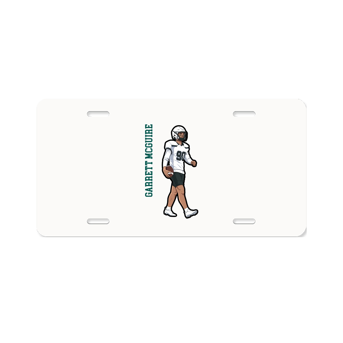 License Plate — Name Vertical in Classic