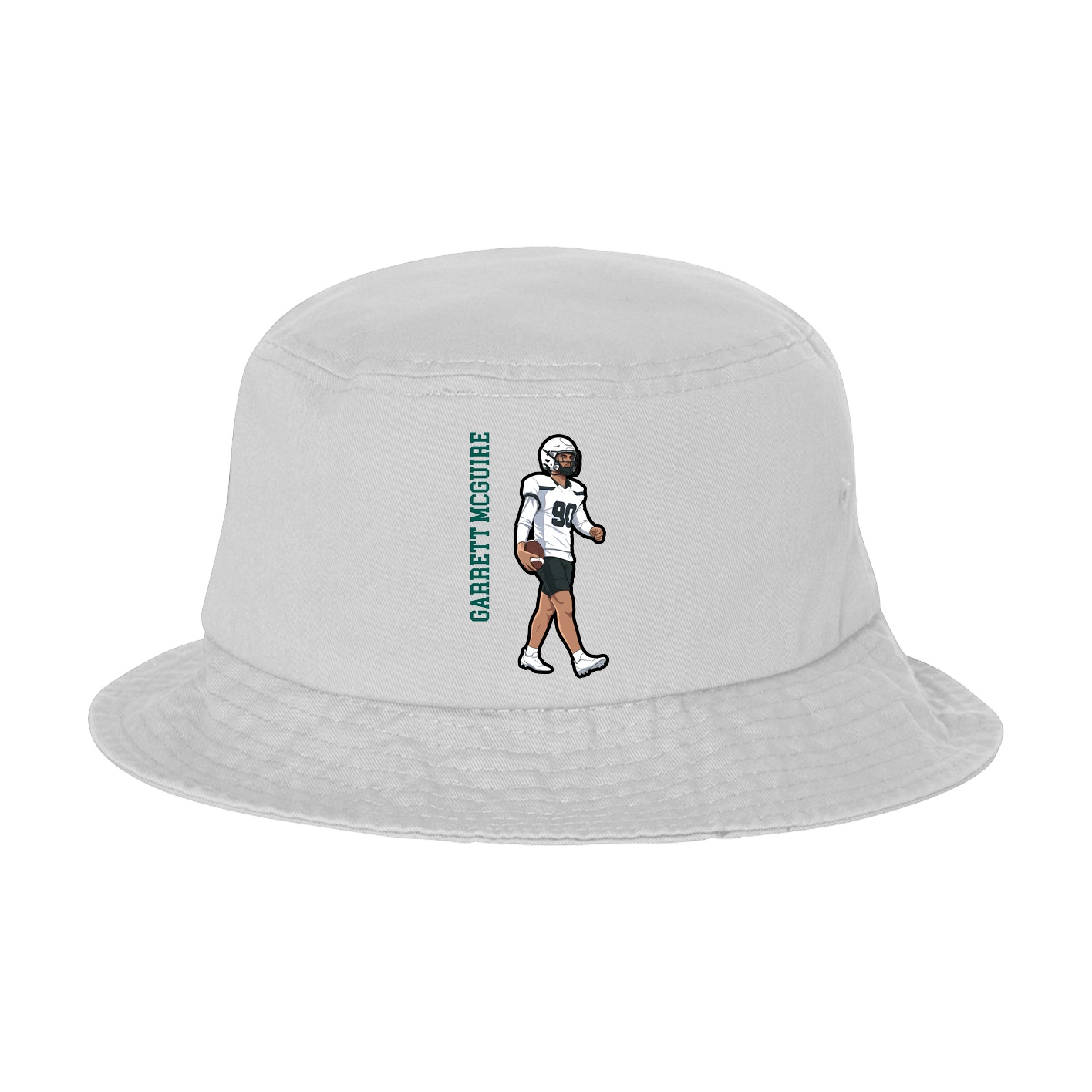 Bucket Cap — Name Vertical in White