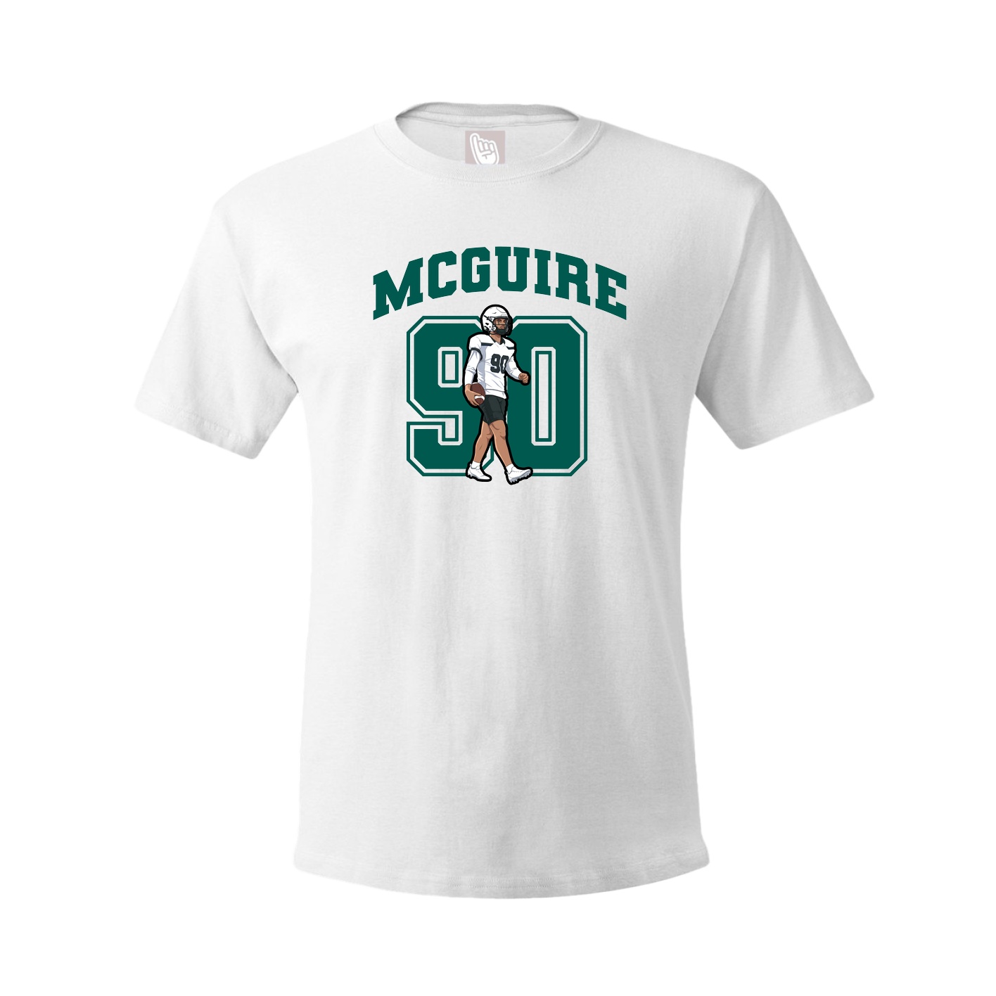 Youth Tee — Number in White