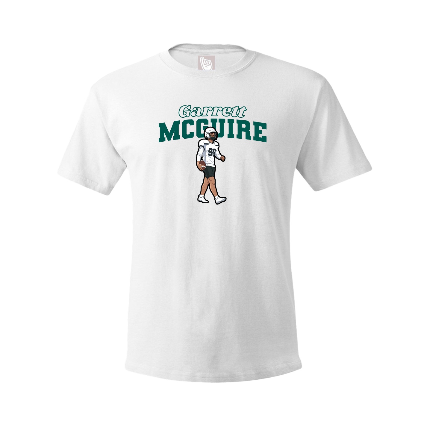 Youth Tee — Name Arch in White