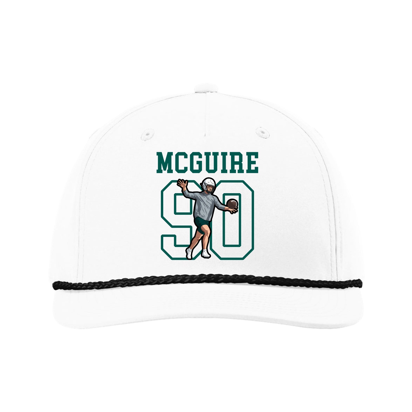 Five-Panel Classic Rope Cap — Shirsey in White