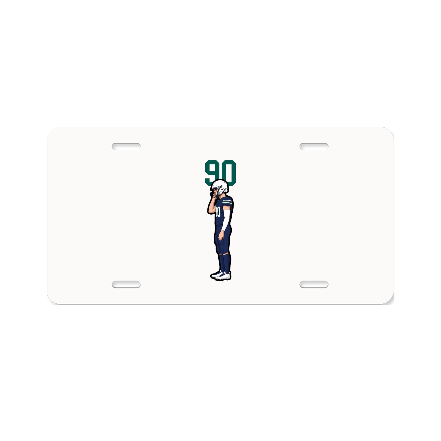 License Plate — Number Top in Classic