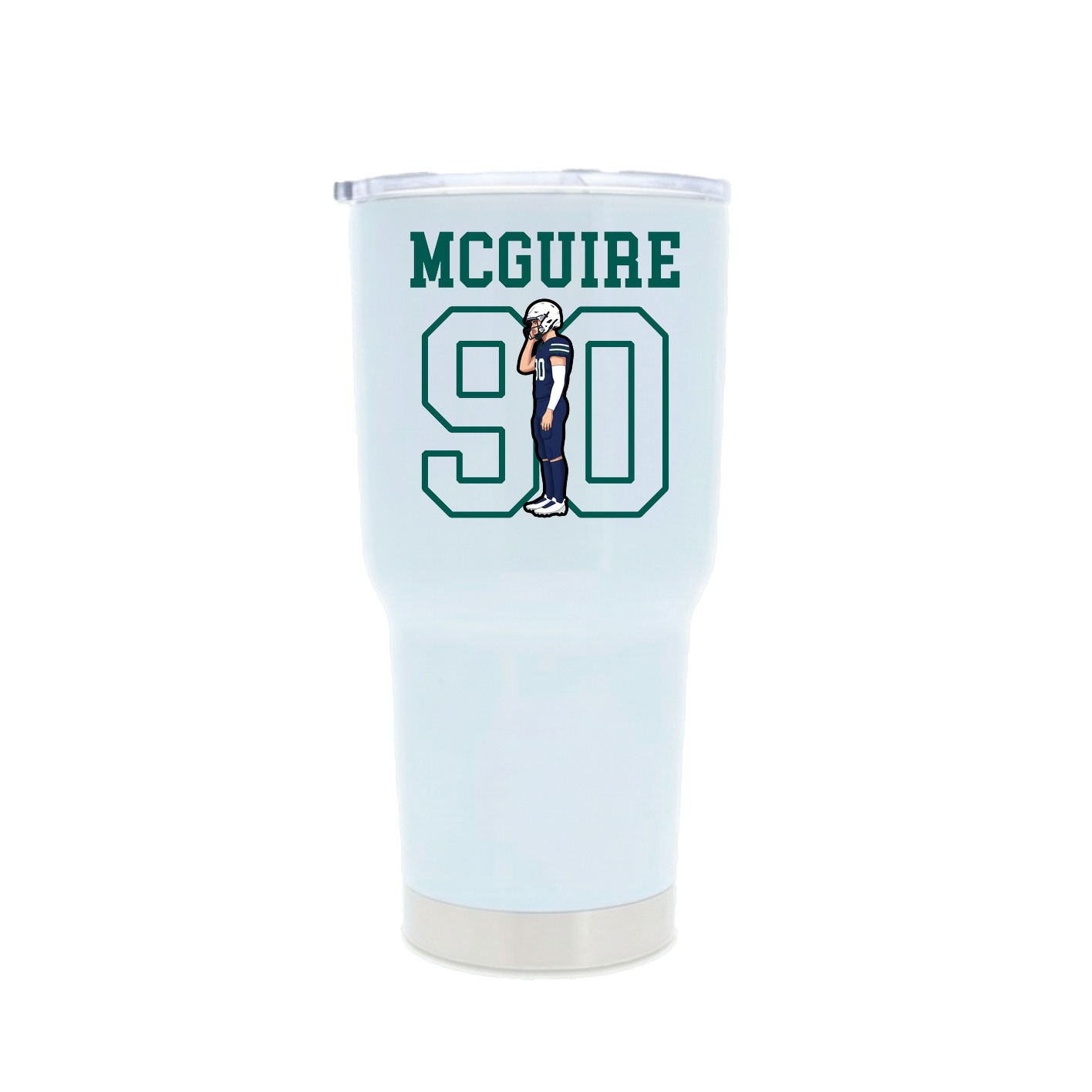 30oz Stainless Steel Tumbler — Shirsey in White