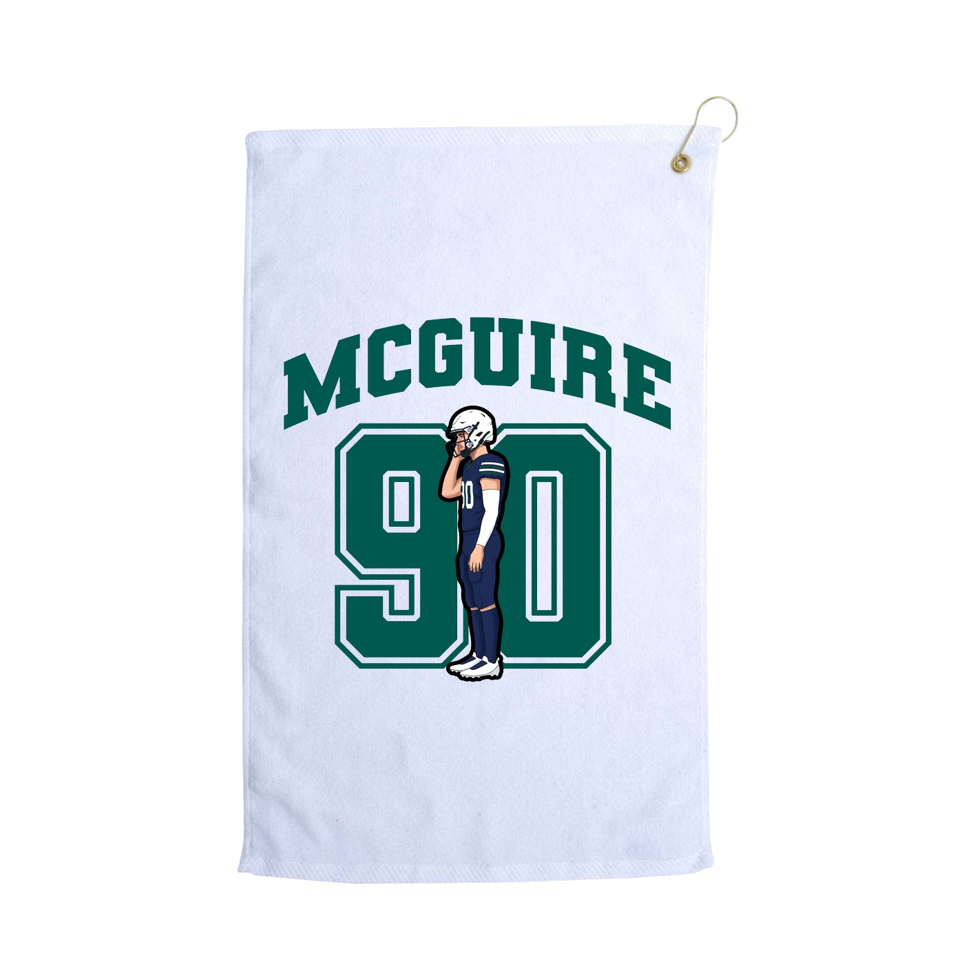 Golf Towel — Number in White
