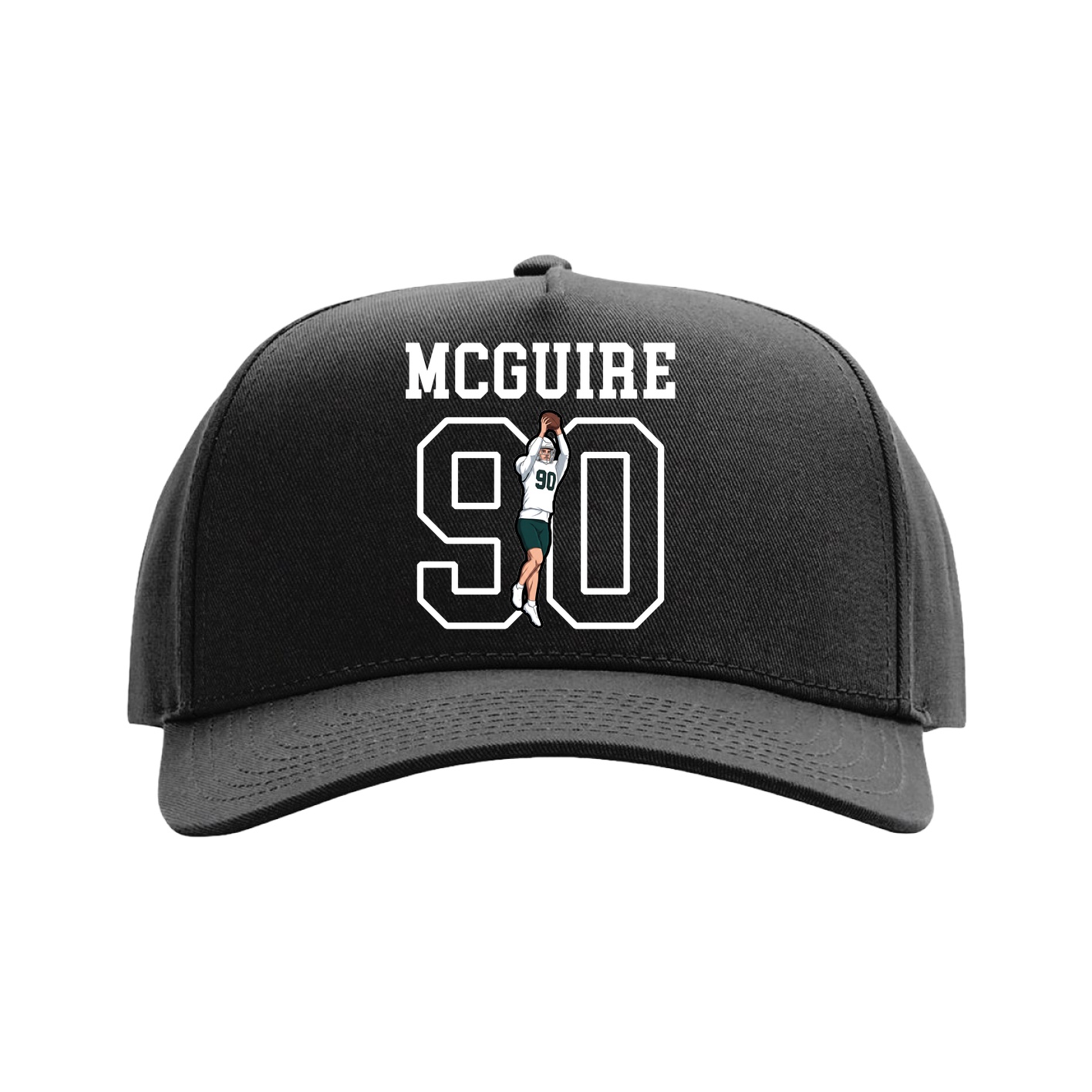 Full Fabric Five-Panel Champ Cap — Shirsey in Black