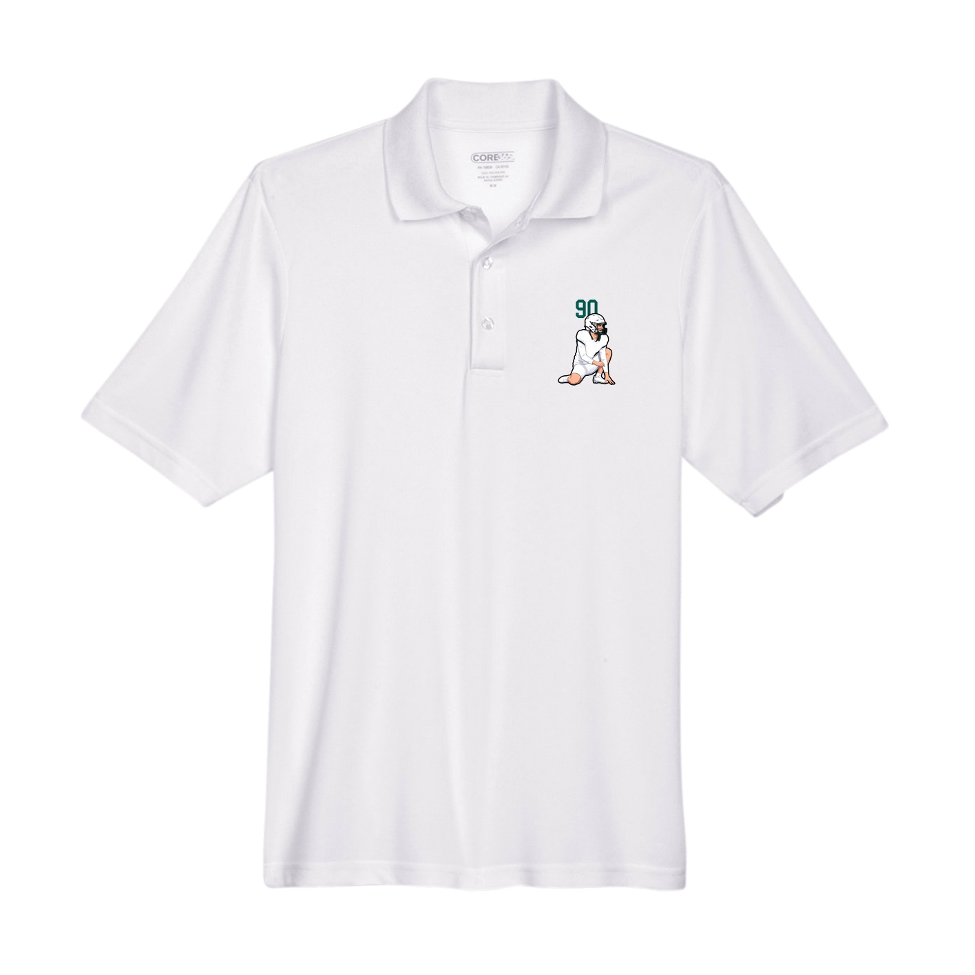 Performance Polo — Number Top in White