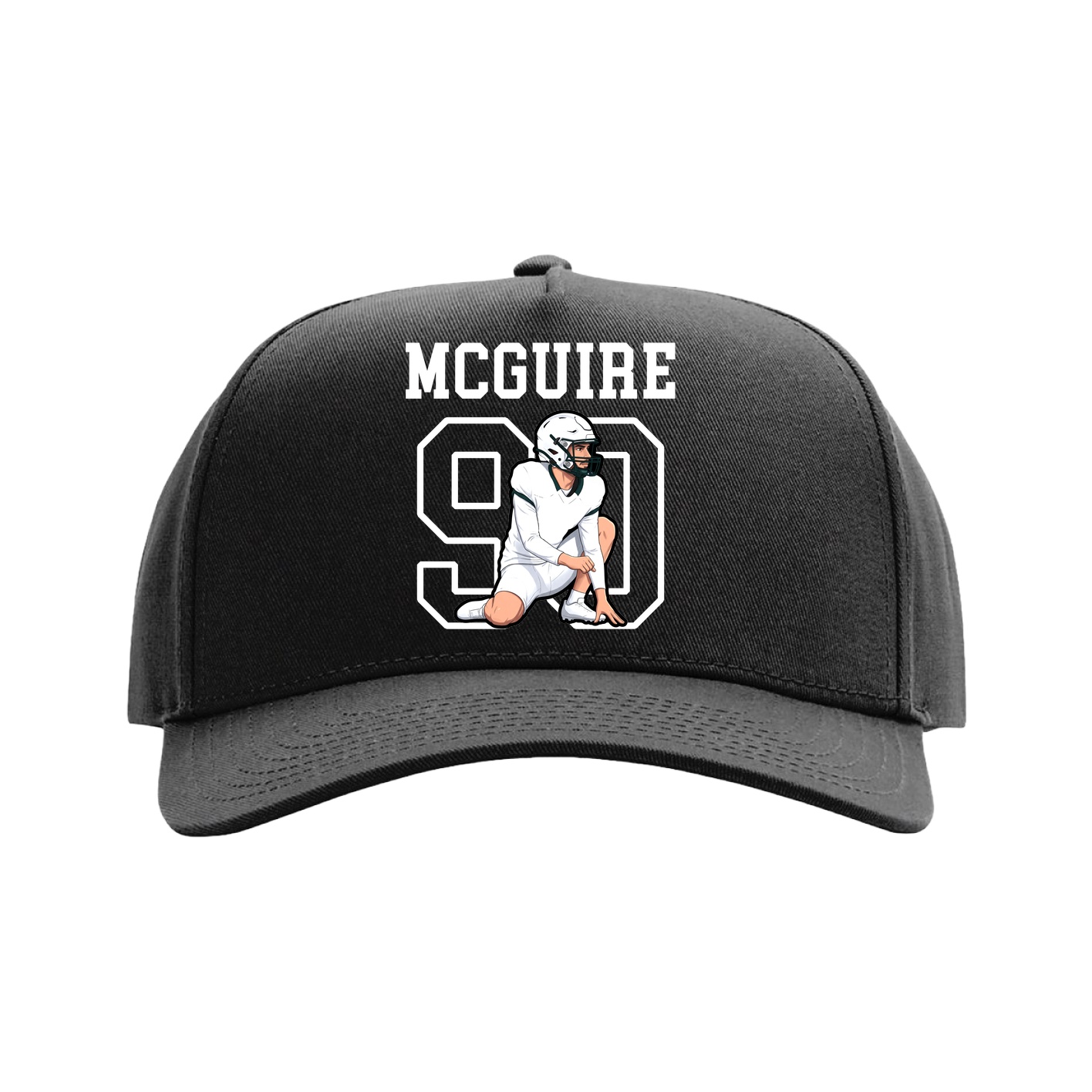 Full Fabric Five-Panel Champ Cap — Shirsey in Black