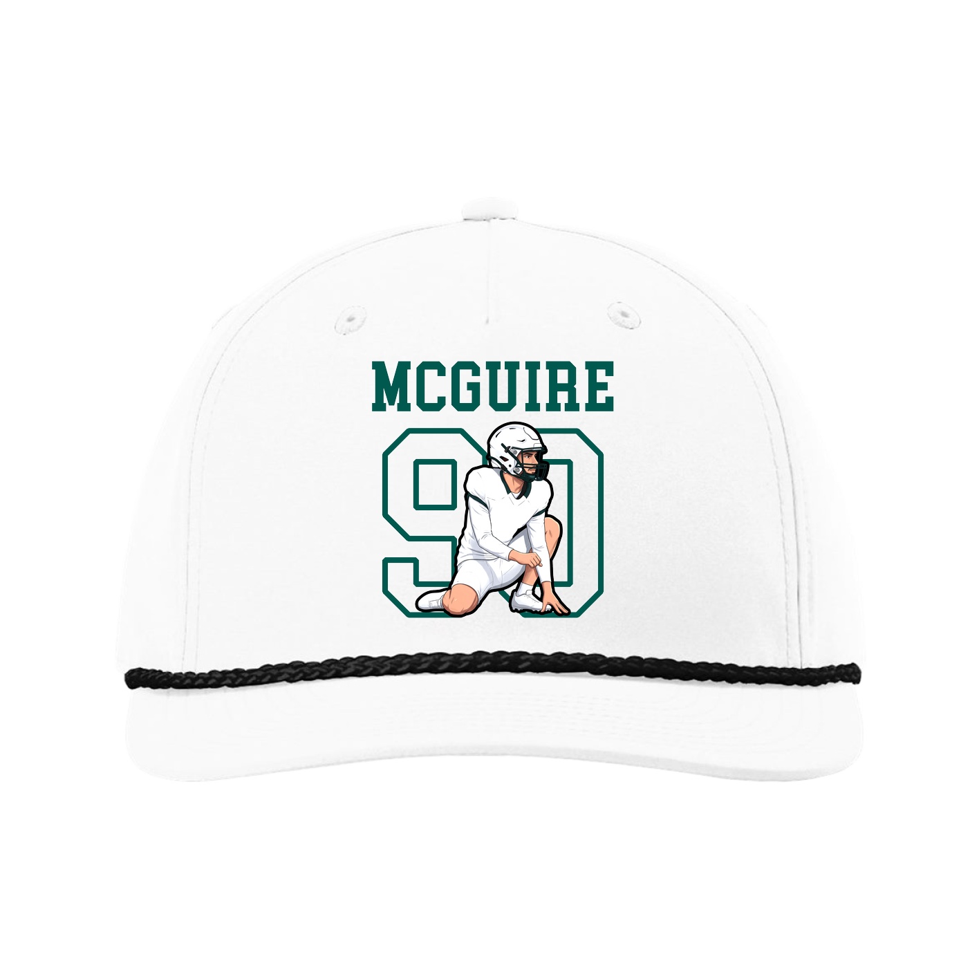 Five-Panel Classic Rope Cap — Shirsey in White