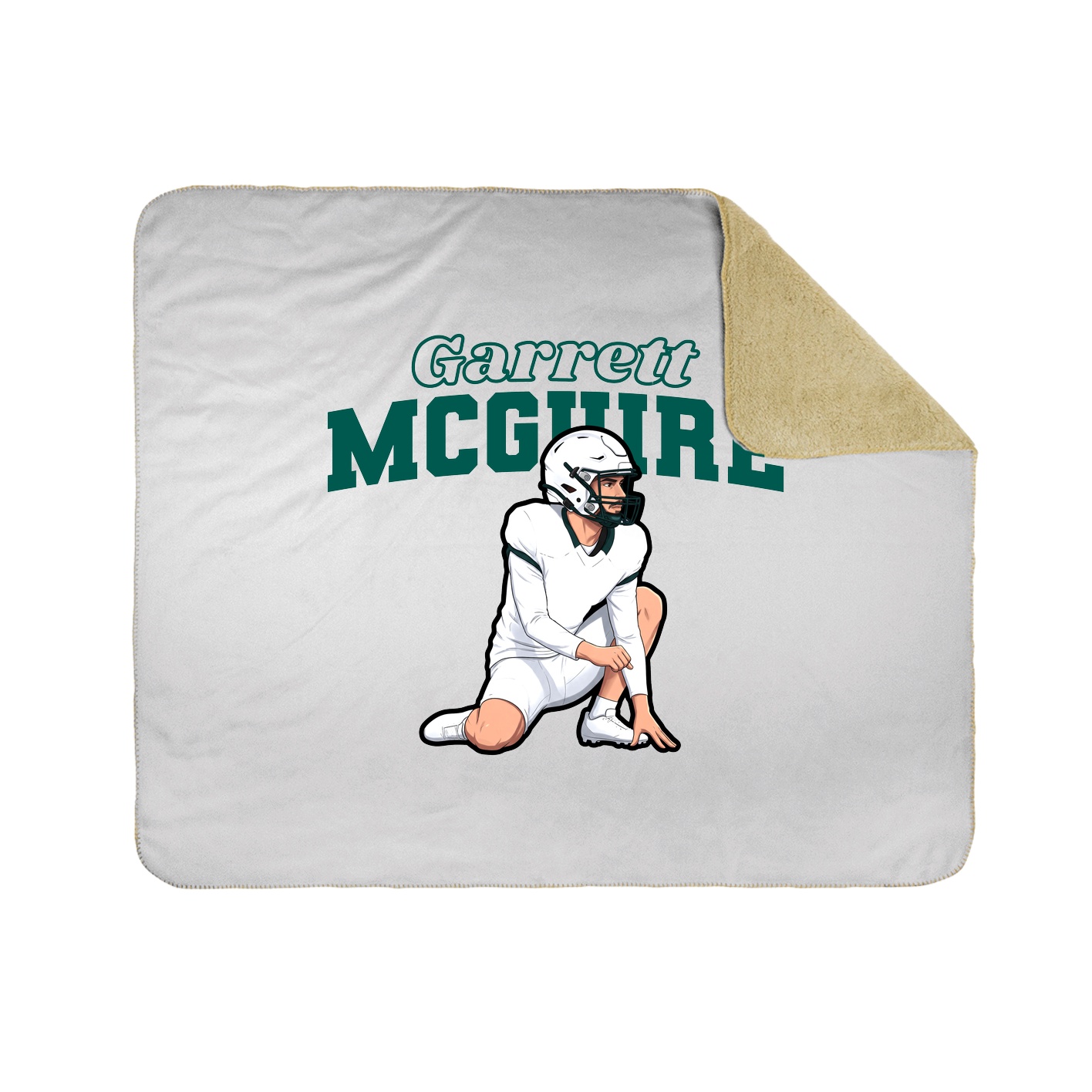 Throw Blanket — Name Arch in White