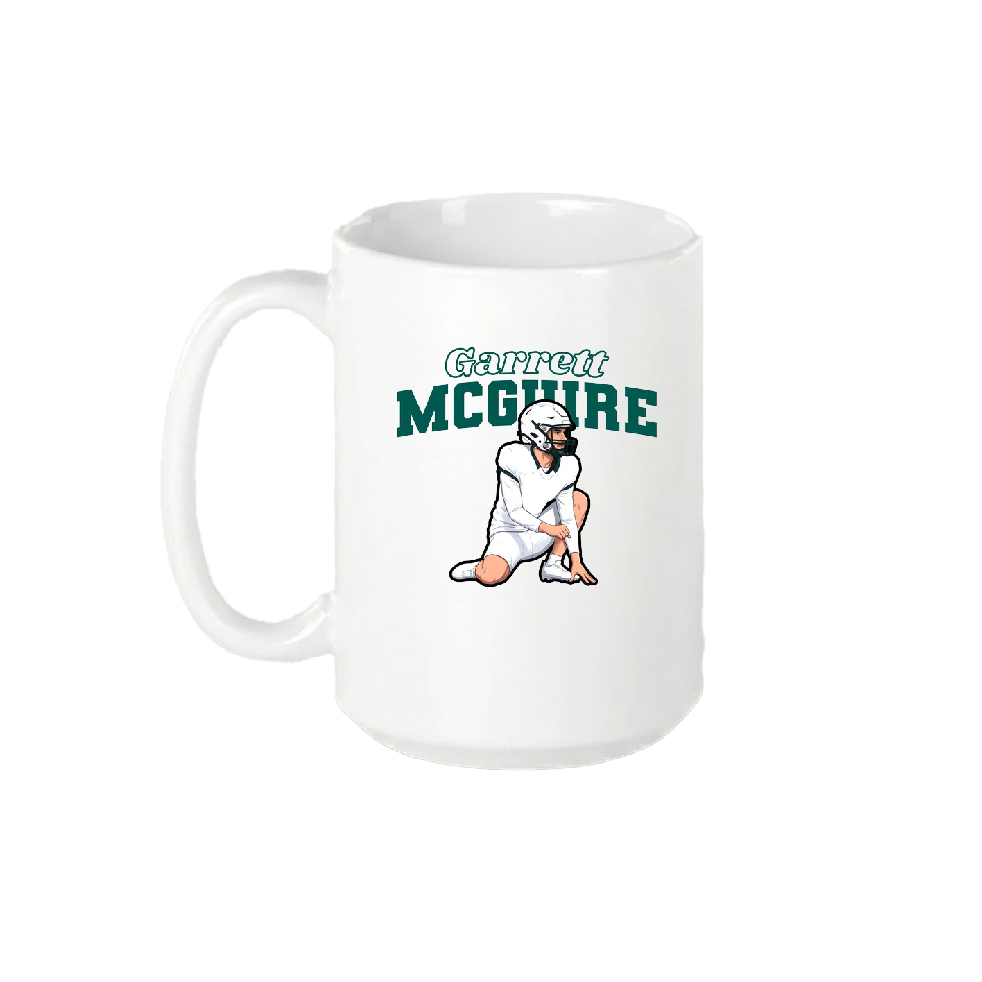 15oz Coffee Mug — Name Arch in White