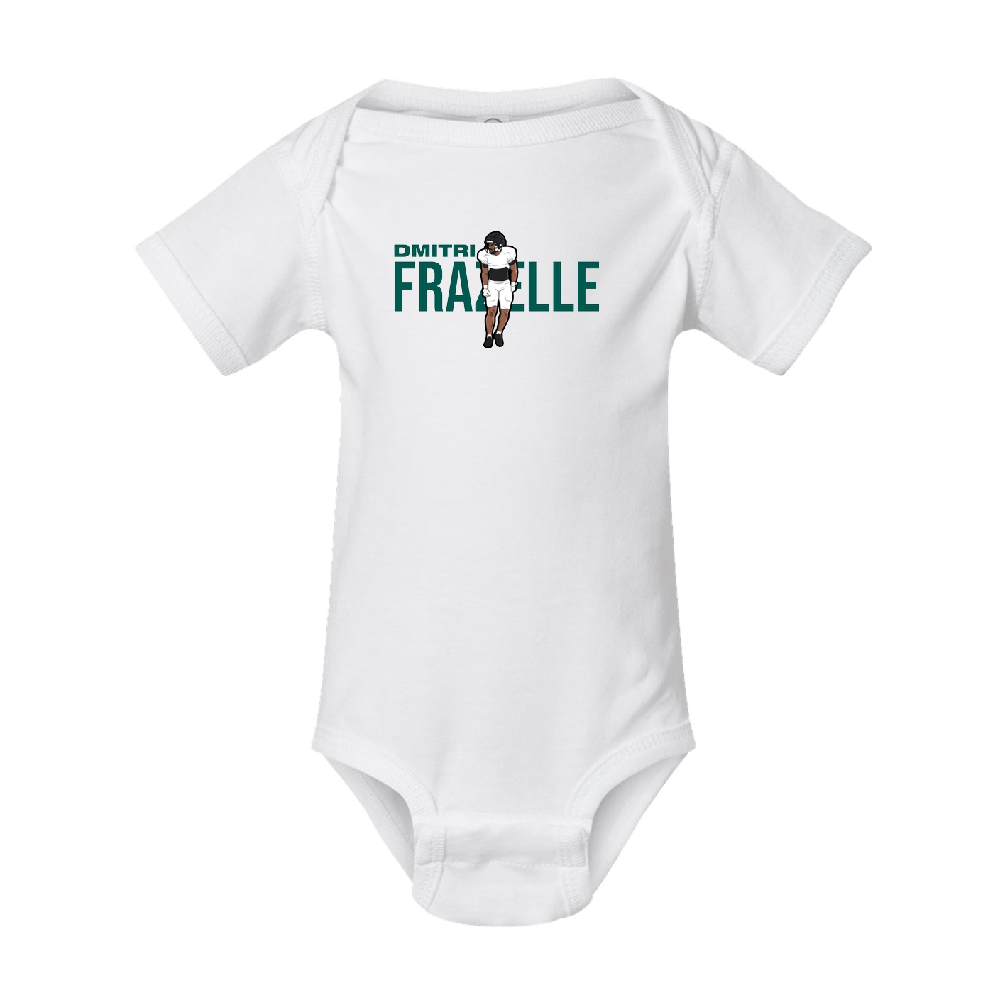 Baby Onesie — Player Name in White