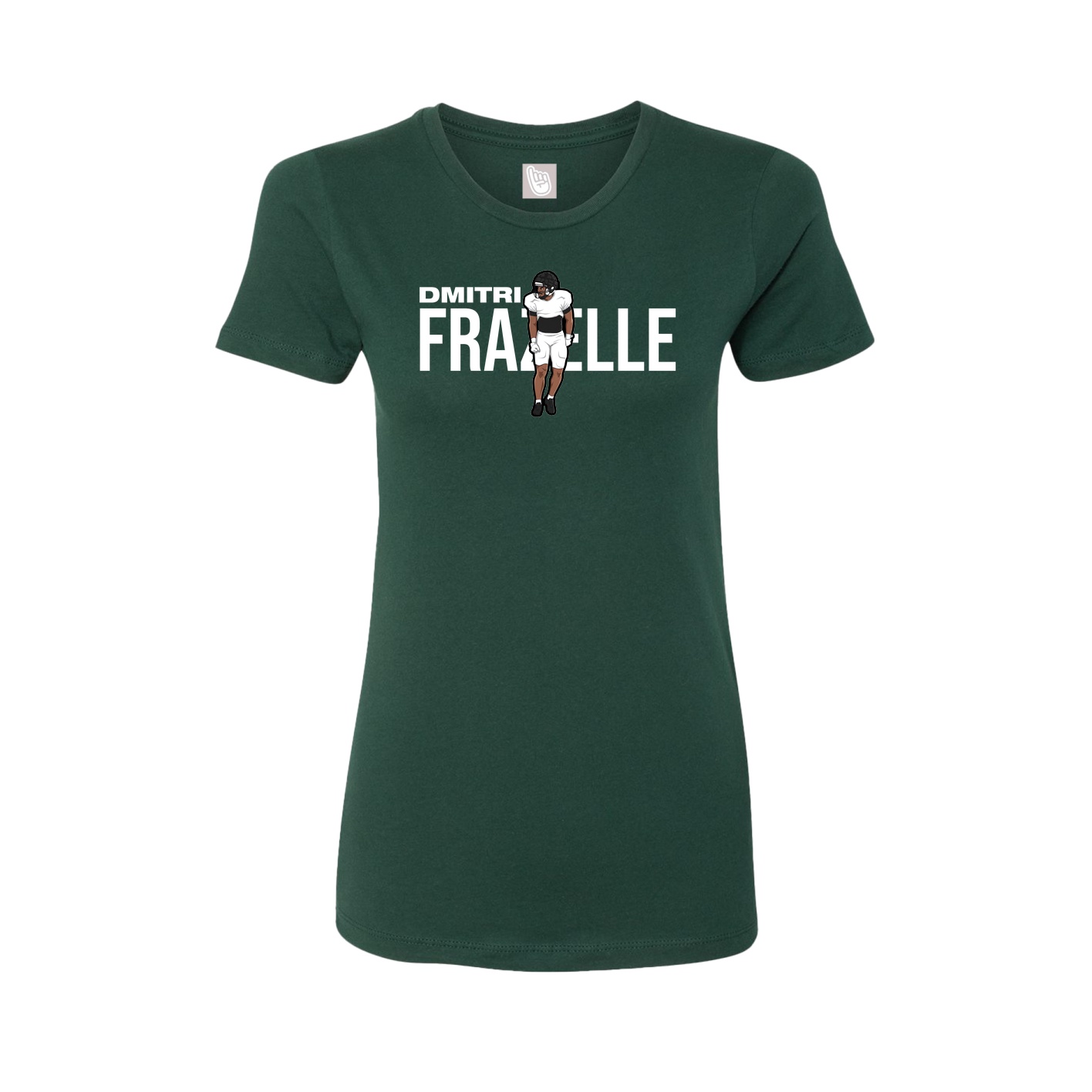 Womens Tee — Player Name in Green