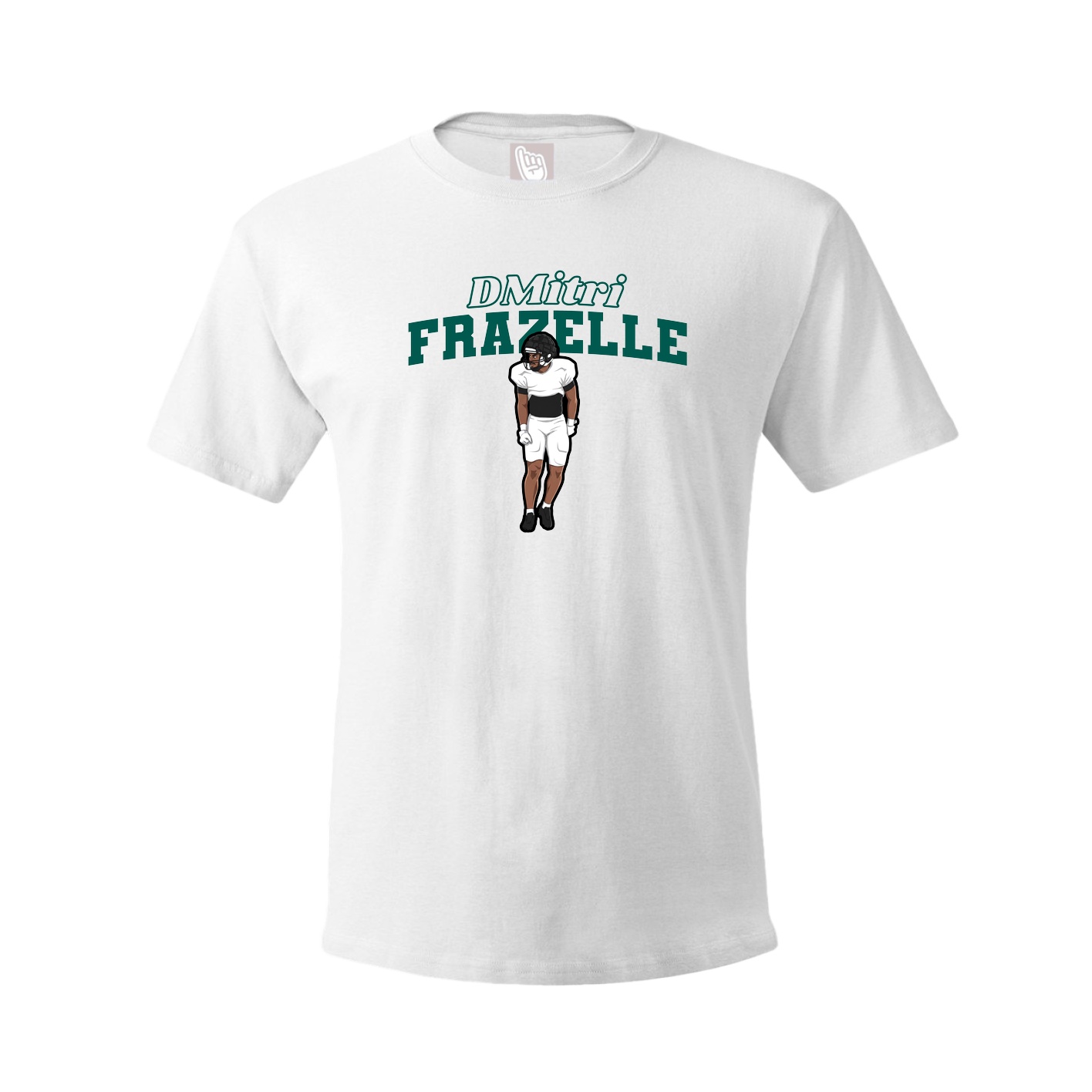 Youth Tee — Name Arch in White