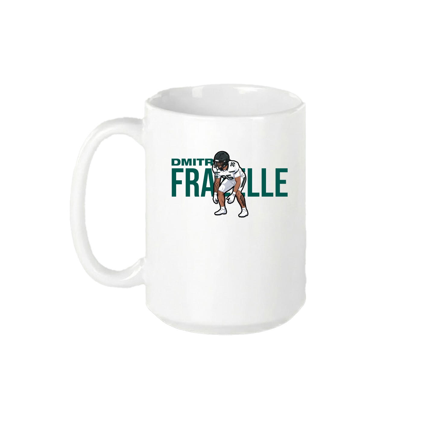 15oz Coffee Mug — Player Name in White