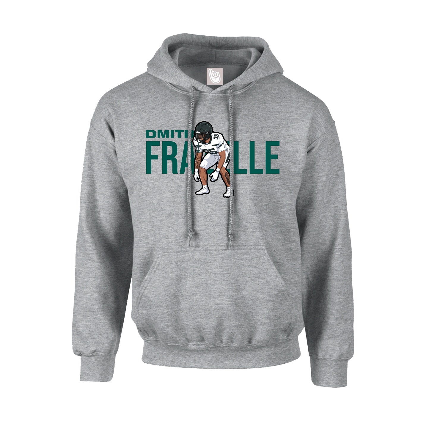 Hoodie — Player Name in Grey